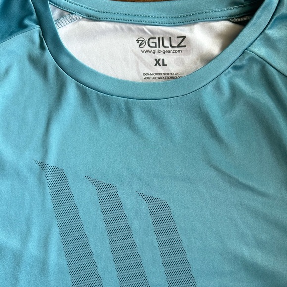 Gilz Mens Fishing long sleeve UPF shirt size XL a light teal - Picture 3 of 3